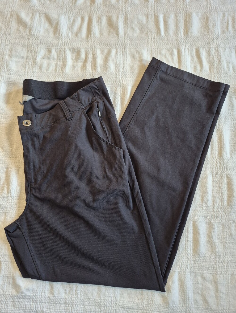 Cloudveil Mens Performance Chino Pants Size 36x32 Black Golf Stretch VGUC